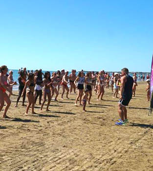 Training on the beach at the Bella Italia Sports Village